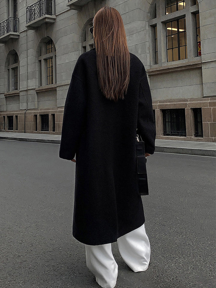 Wool-Blend Tweed Long Coat  Liora Lane Boutique Wool Coats