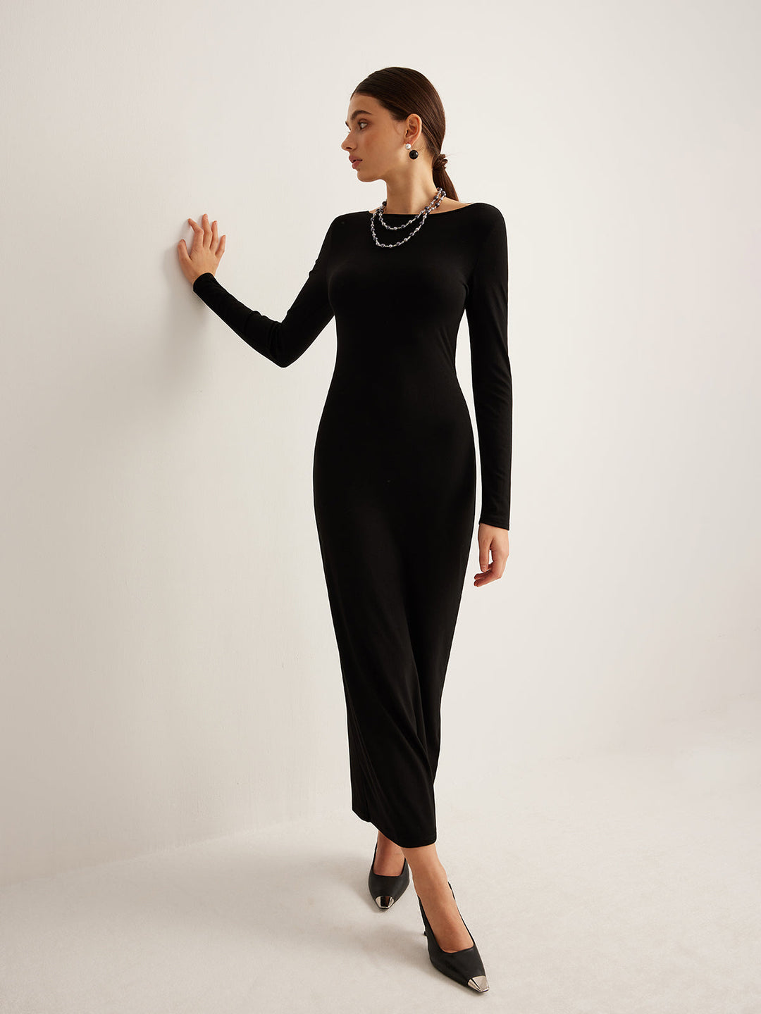 Bow Open Back Knit Dress  Liora Lane Boutique Dresses
