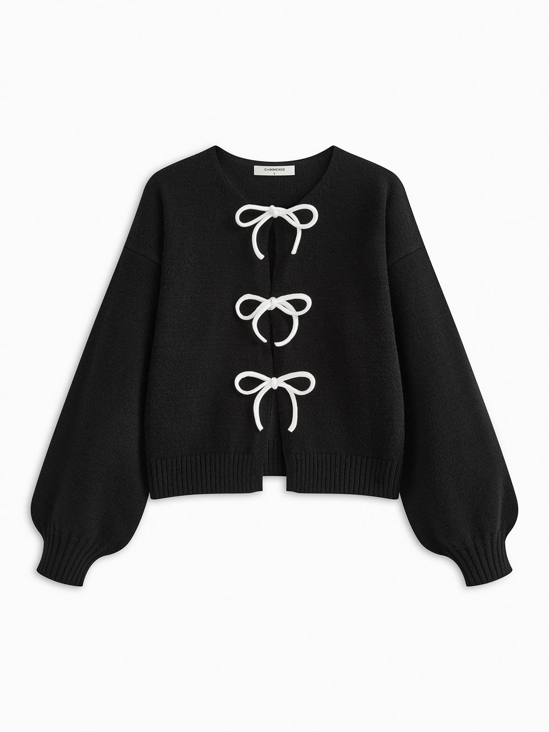 Bow Front Shift Sweater  Liora Lane Boutique Sweaters Black / XL 108.99