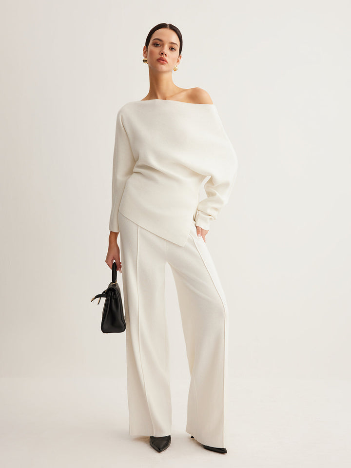 Wool-Blend Piping Pants  Liora Lane Boutique Sweater Pants