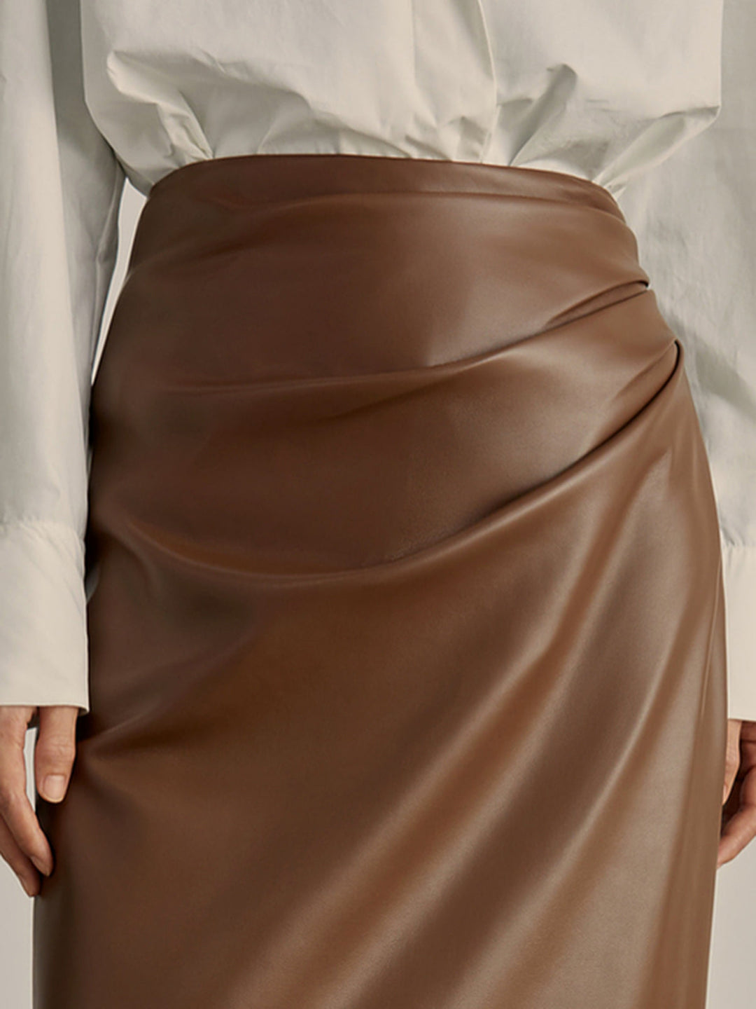 Minimalist PU Leather Skirt  Liora Lane Boutique Skirts