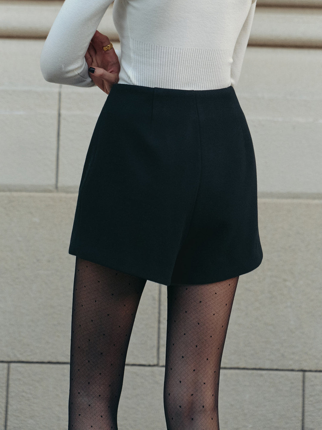Versatile Plain Tweed Shorts  Liora Lane Boutique Shorts