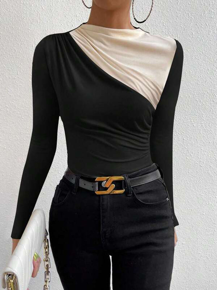 Color Block Long Sleeve T-Shirt  Liora Lane Boutique T-Shirts