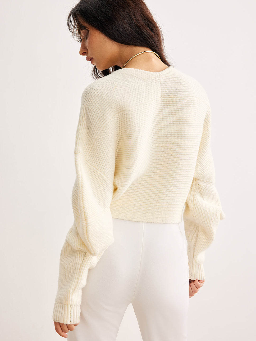 Leg-Of-Mutton Sleeve Metal Cardigan  Liora Lane Boutique Cardigans