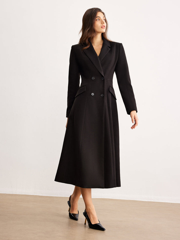 Button Lapel Long Blazer  Liora Lane Boutique Blazers