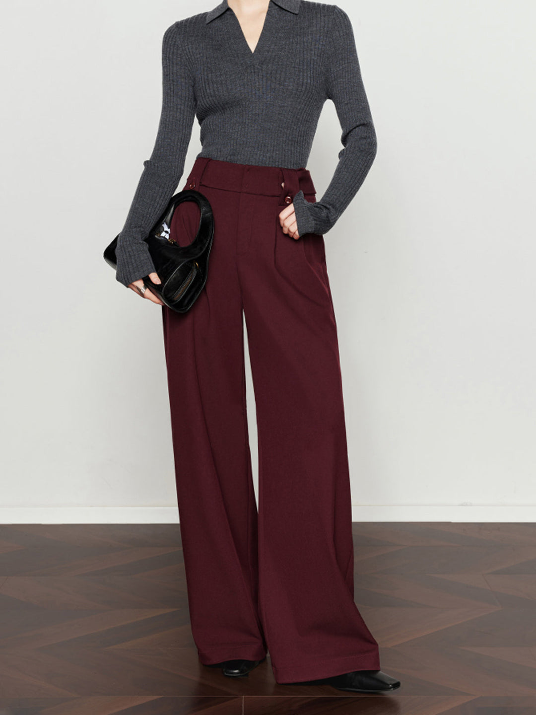 Vintage Pleated Wide-Leg Pants  Liora Lane Boutique Pants