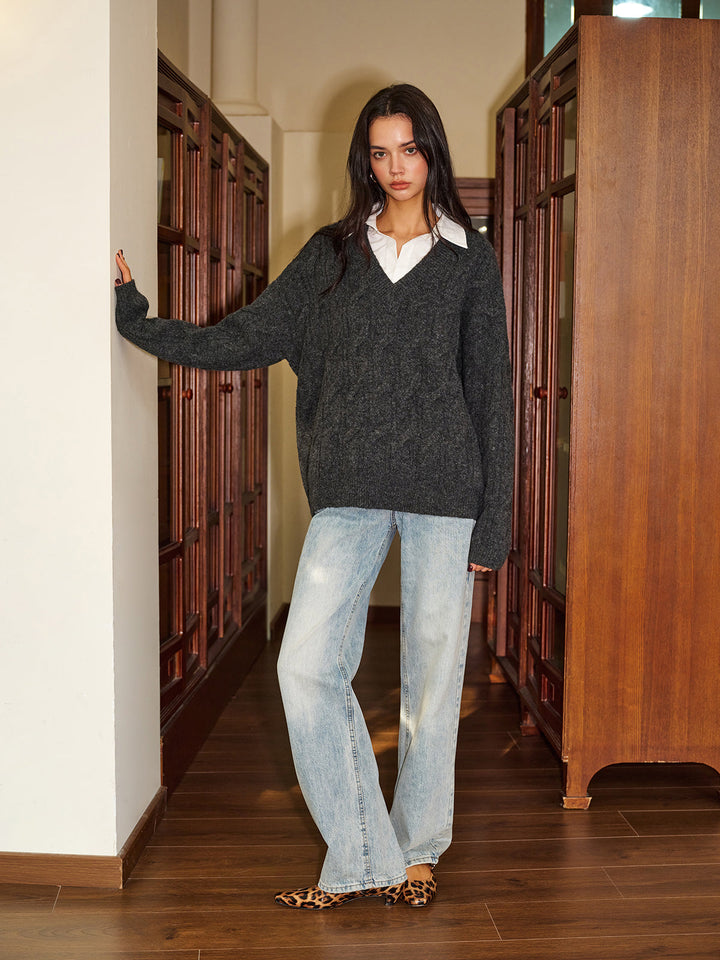 2 in 1 Twist Polo Sweater  Liora Lane Boutique Sweaters