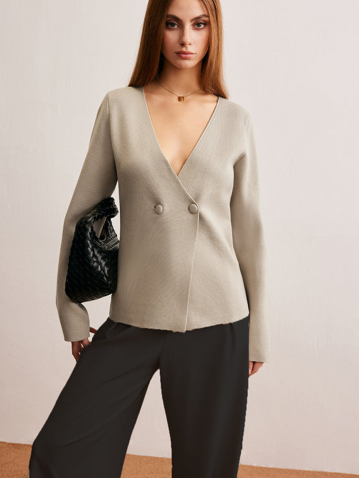 Elegant V-Neck Fit Cardigan  Liora Lane Boutique Cardigans