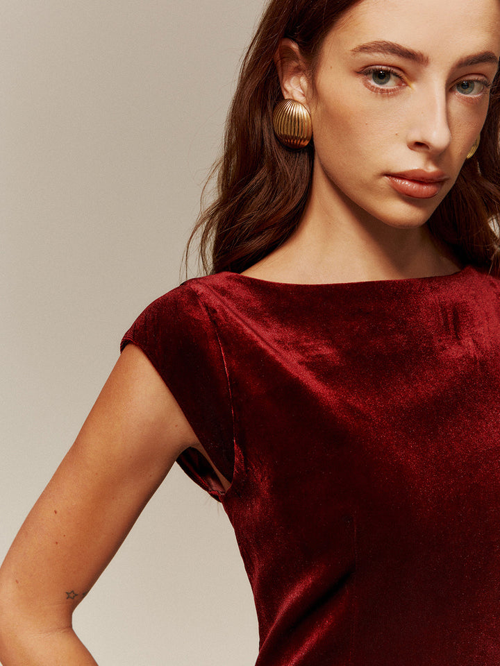 Velvet Pleated Tank Short Dress  Liora Lane Boutique Dresses