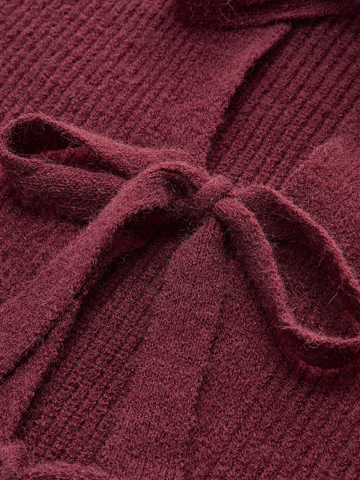 Lace Up Bow Cardigan  Liora Lane Boutique Cardigans