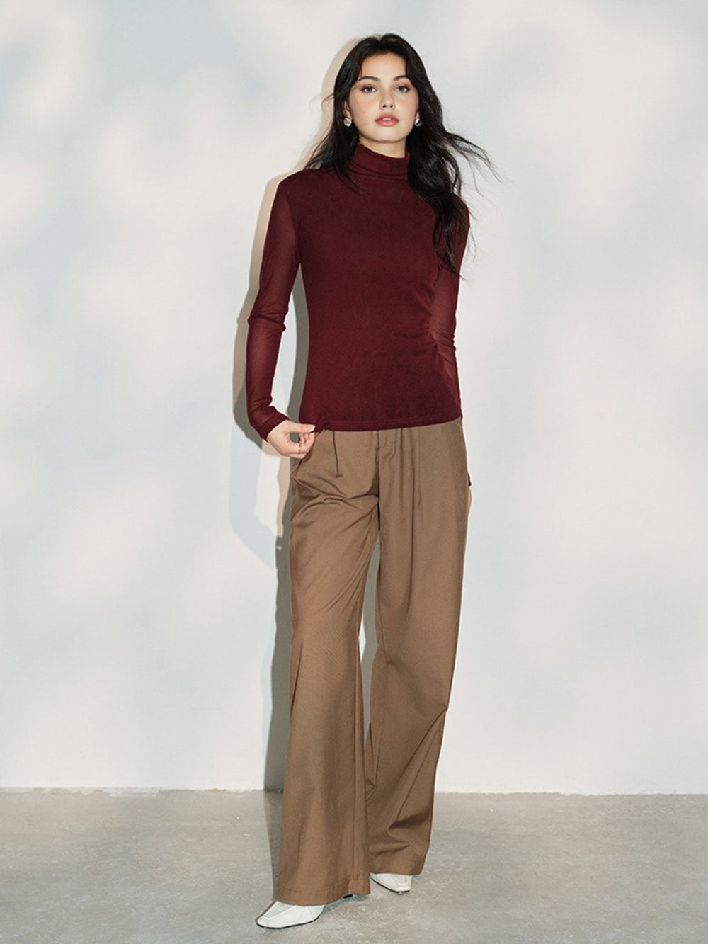 Minimalist Mock Neck Jersey Top  Liora Lane Boutique T-Shirts