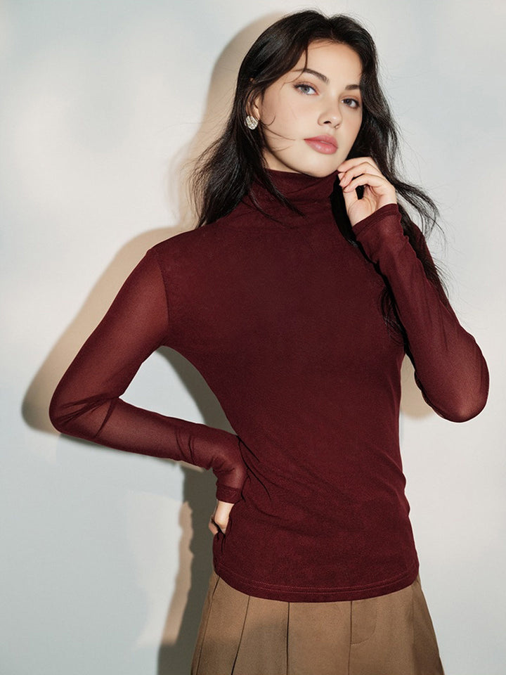 Minimalist Mock Neck Jersey Top  Liora Lane Boutique T-Shirts