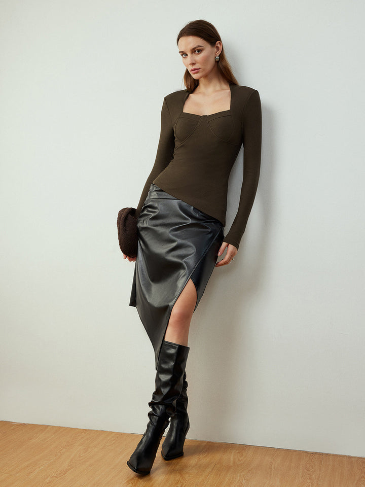 Asymmetrical Skinny T-Shirt  Liora Lane Boutique T-Shirts
