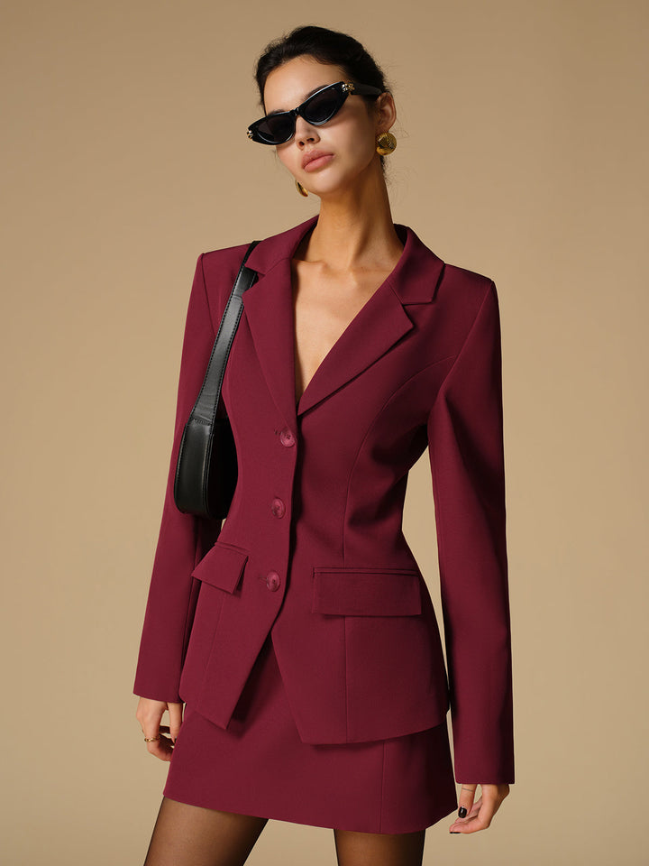 Split Button Slim Blazer  Liora Lane Boutique Blazers