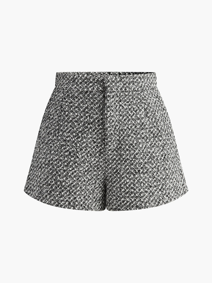 Wool-Blend Tweed Pockets Shorts  Liora Lane Boutique Shorts