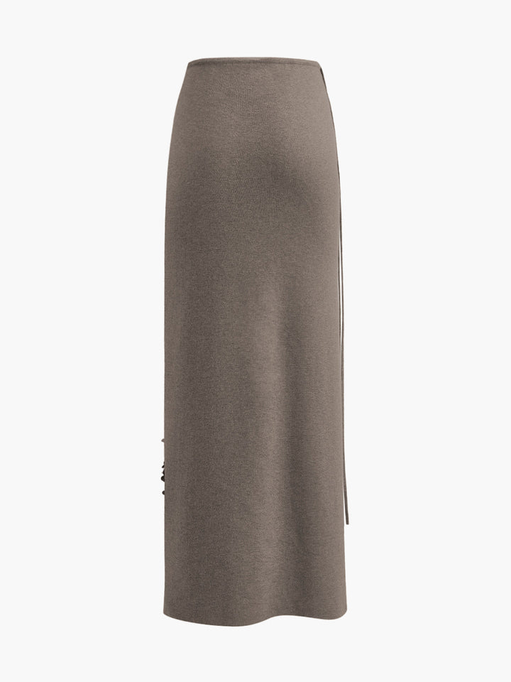 Wool-Blend Pleated Sequins Sweater Skirt  Liora Lane Boutique Sweater Skirts