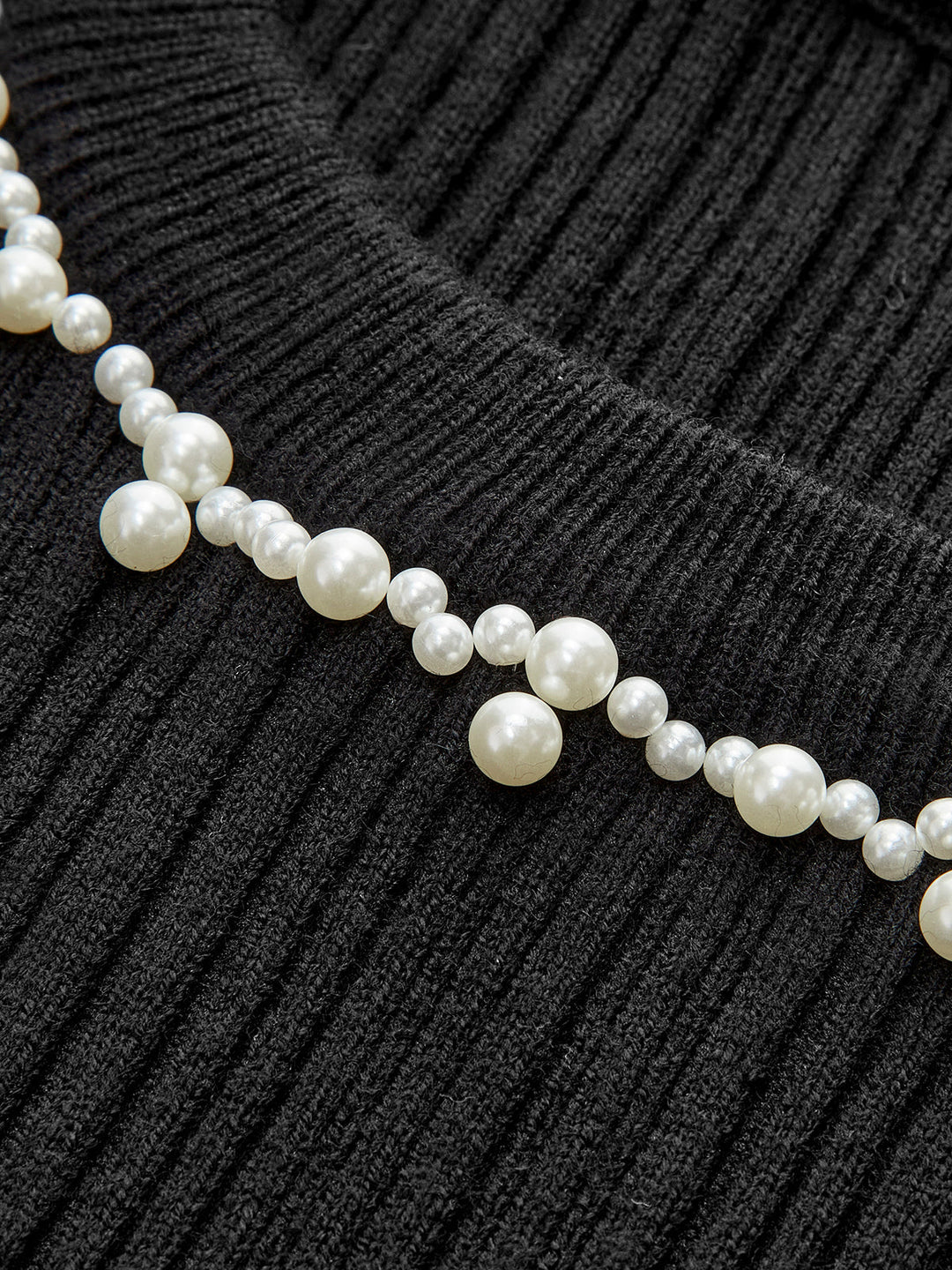 Beaded-Decor Ruffle Knit Top  Liora Lane Boutique Knit Tops