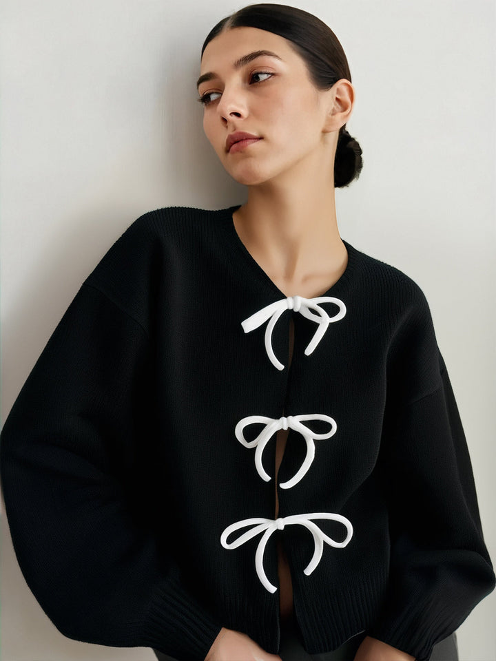 Bow Front Shift Sweater  Liora Lane Boutique Sweaters