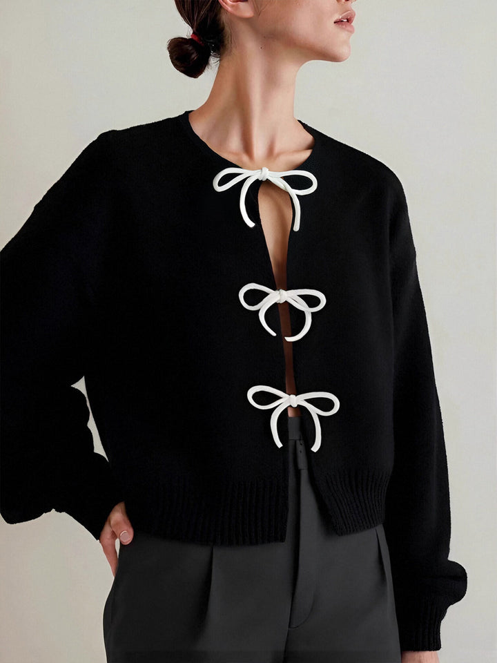 Bow Front Shift Sweater  Liora Lane Boutique Sweaters