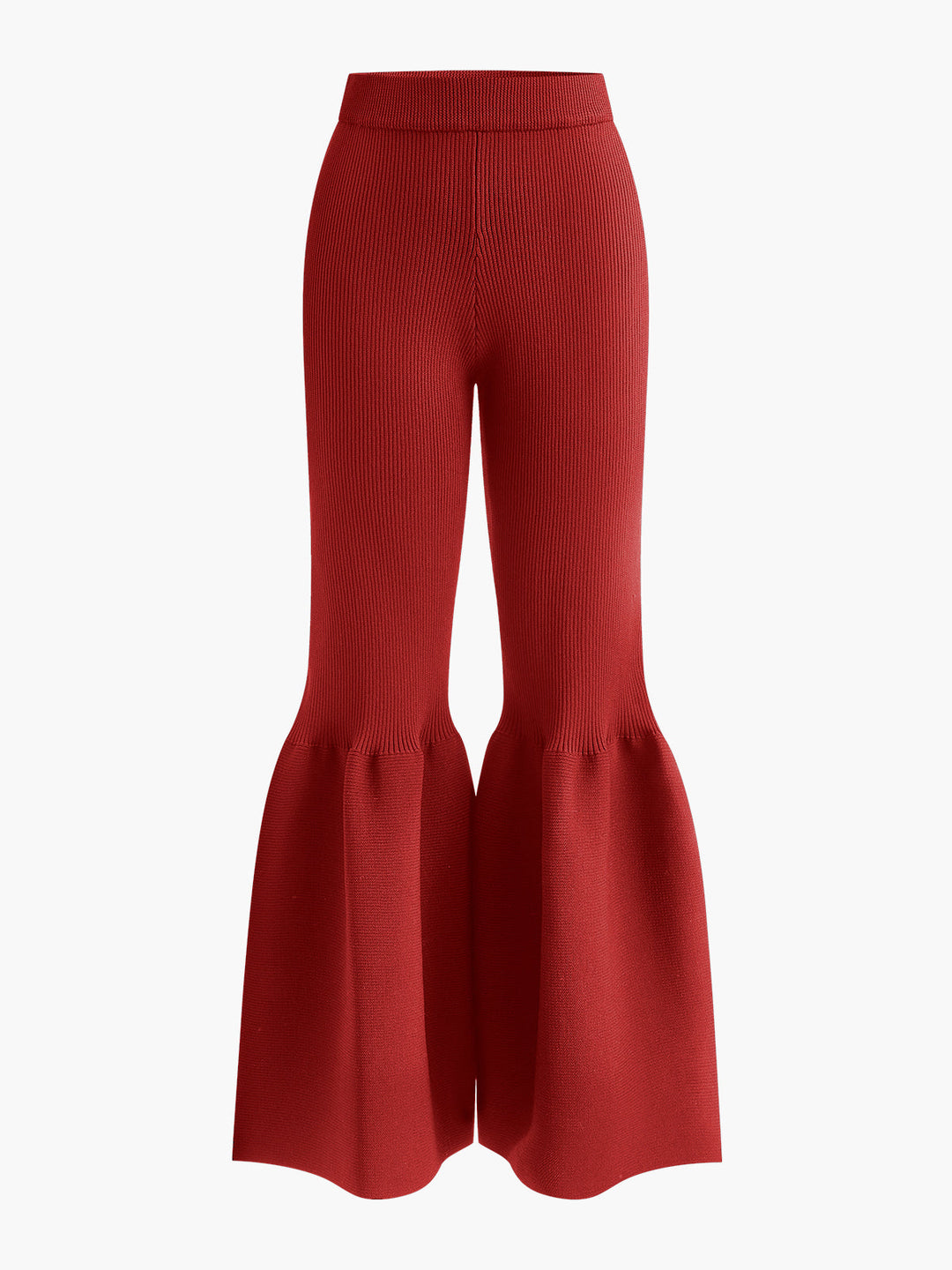 Mid-Waist Ruffle Sweater Pants  Liora Lane Boutique Sweater Pants Red / XL 49.00