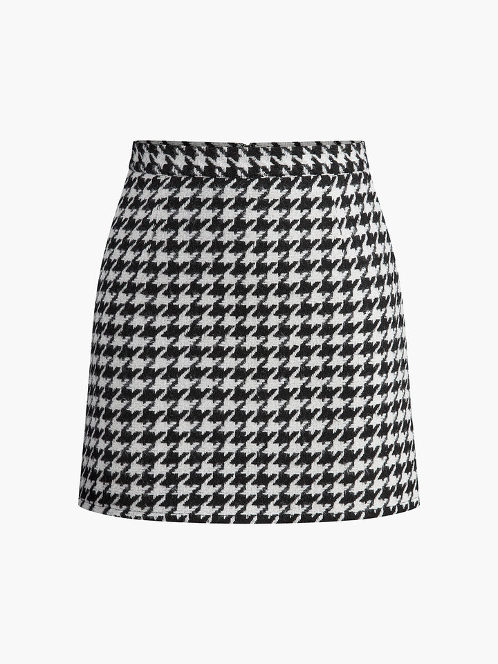 Plaid Tweed Mini Skirt  Liora Lane Boutique Skirts