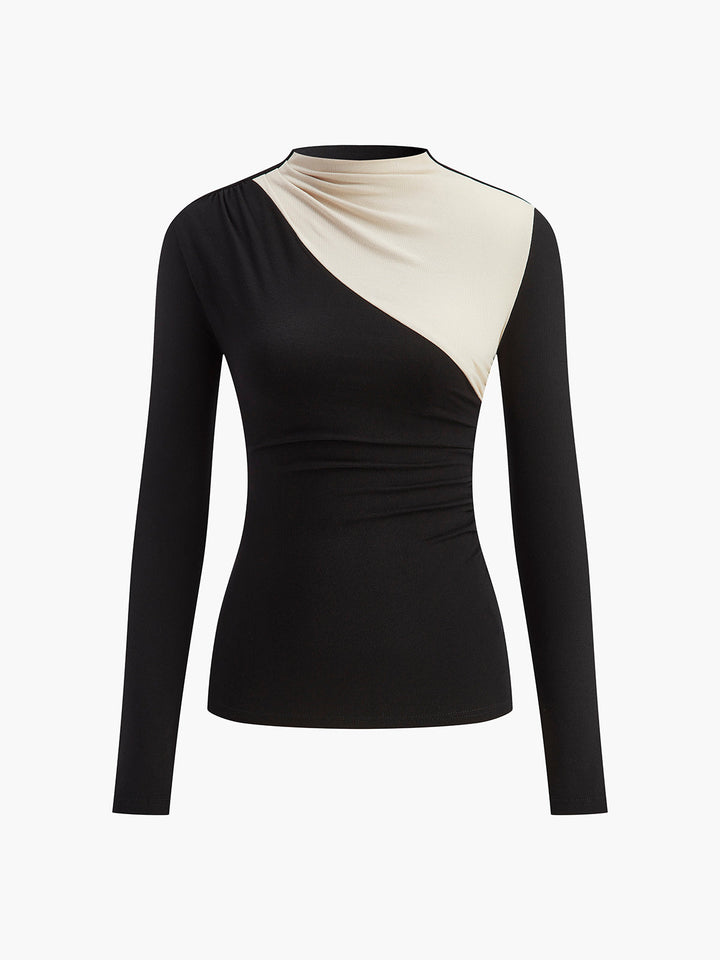 Color Block Long Sleeve T-Shirt  Liora Lane Boutique T-Shirts