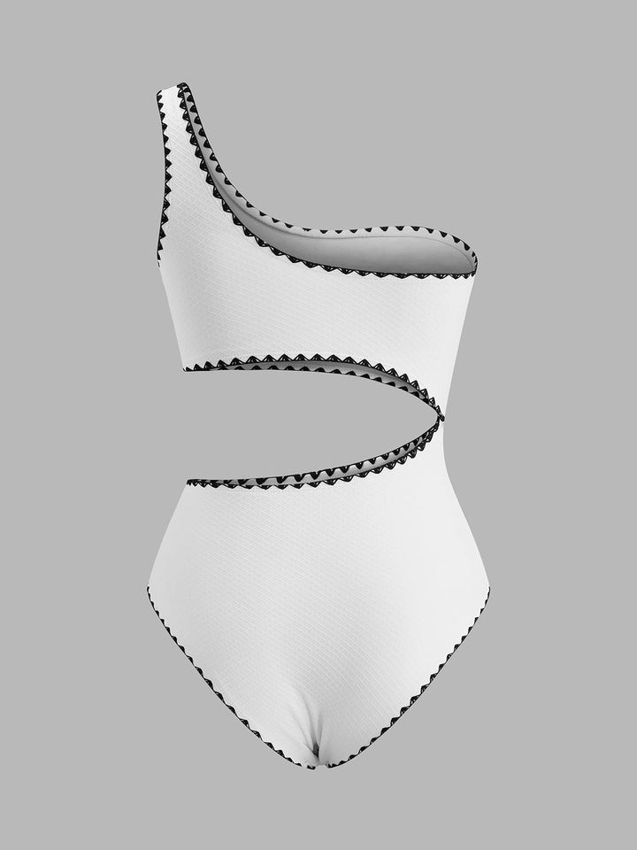 One-Shoulder Cutout Swimsuit  Liora Lane Boutique One-Pieces