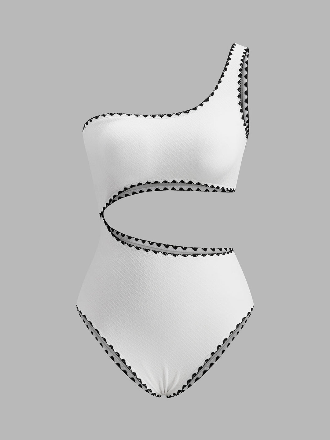One-Shoulder Cutout Swimsuit  Liora Lane Boutique One-Pieces White / M 97.99