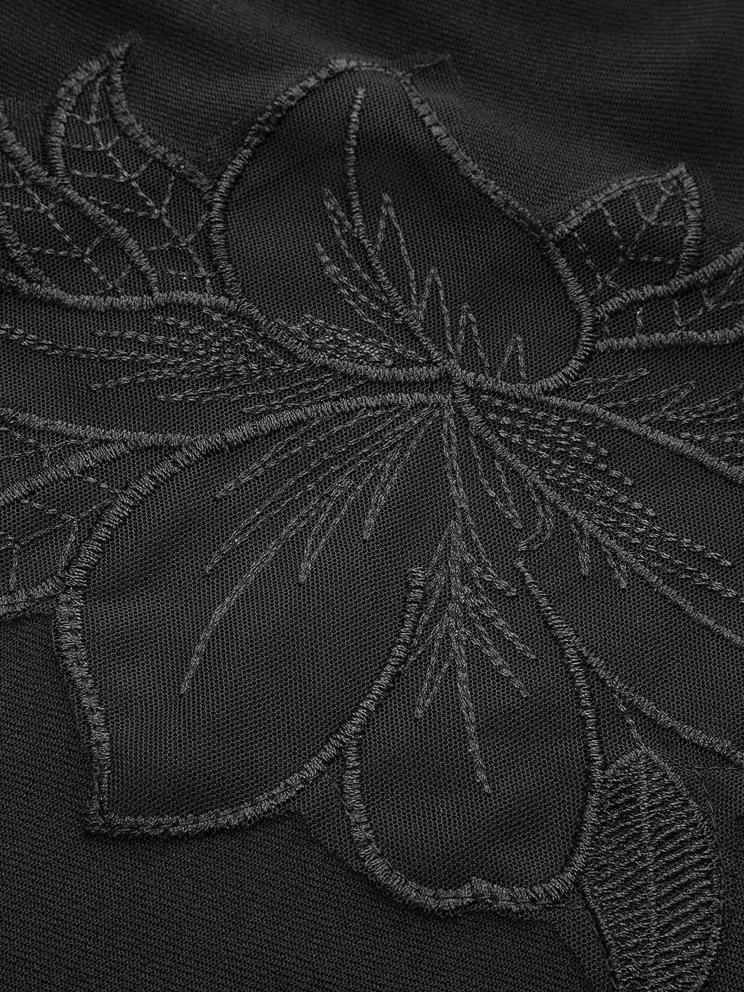 Semi-Sheer Mesh-Floral Slim Jersey Top  Liora Lane Boutique T-Shirts
