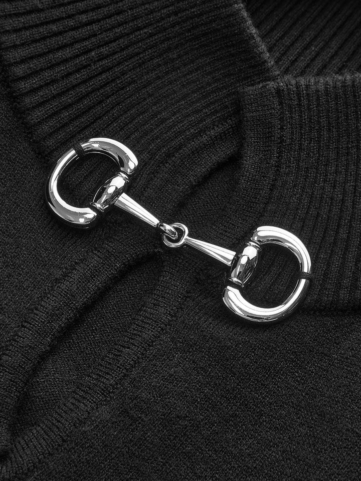 2 in 1 Color Block Metal-Detail Knit Top  Liora Lane Boutique Knit Tops