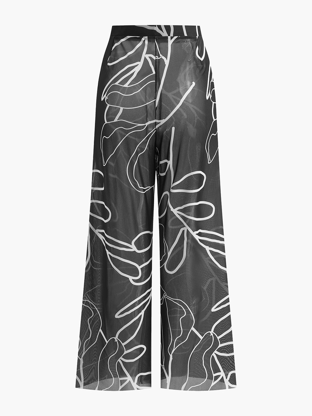 Sheer Printed Wide-Leg Cover-Up Pants  Liora Lane Boutique Kimonos & Cover Ups