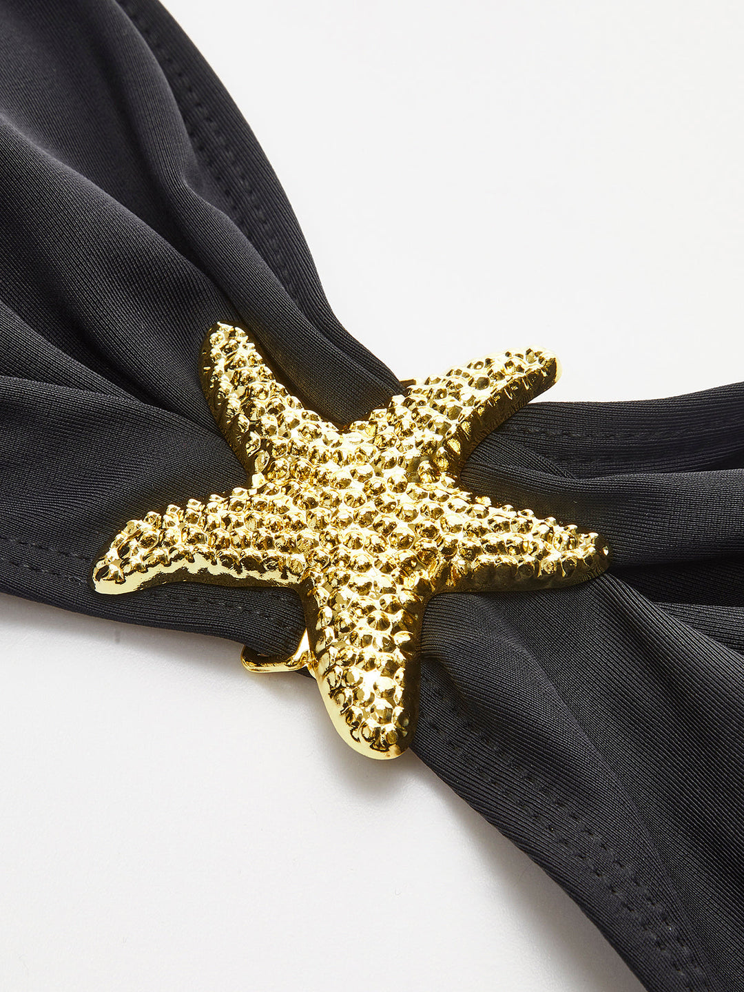 Starfish-Detail Bandeau Bikini With Mesh Skirt  Liora Lane Boutique Bikini Sets