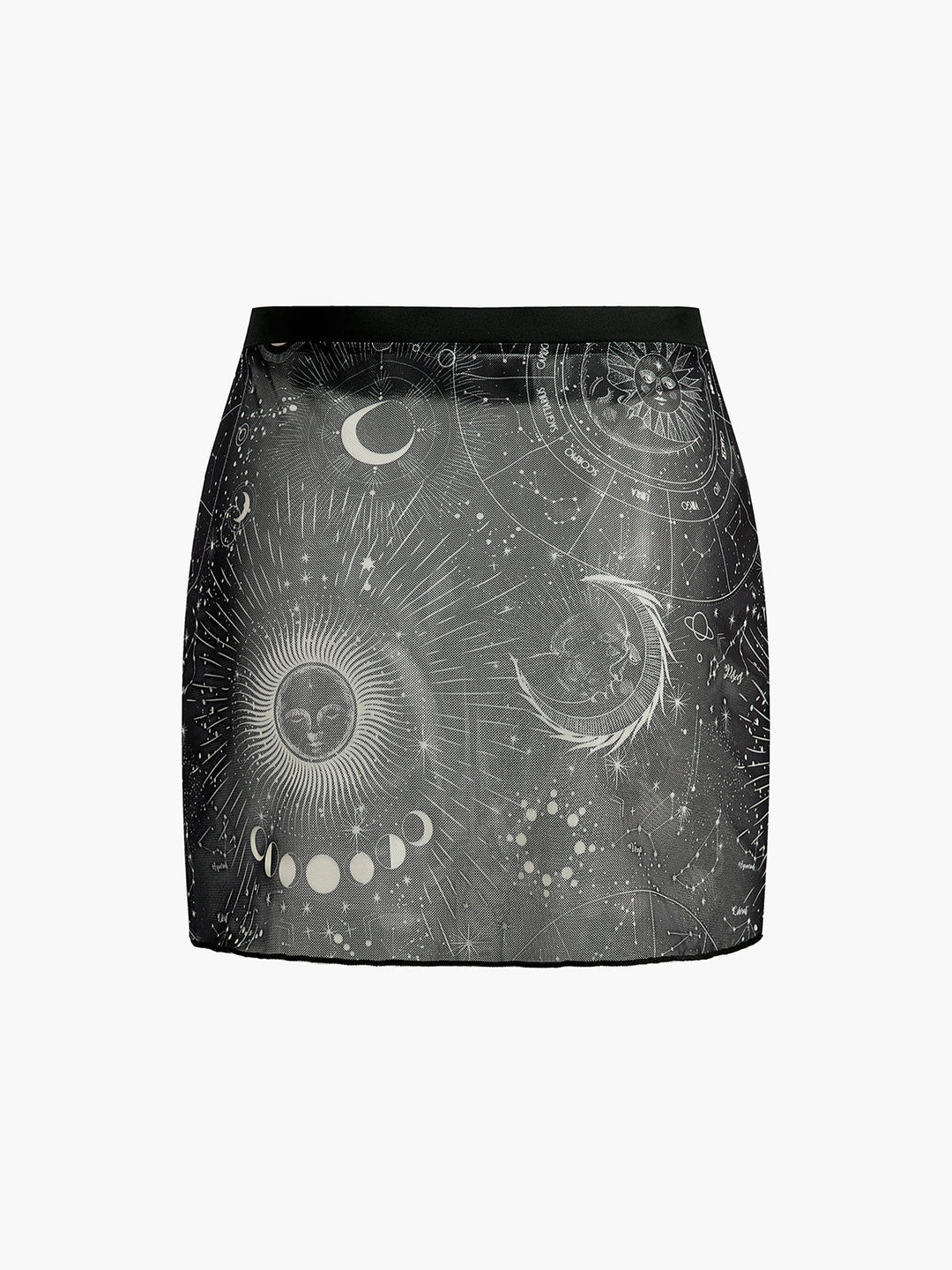 Astrology Print Sheer Skirt  Liora Lane Boutique Kimonos & Cover Ups