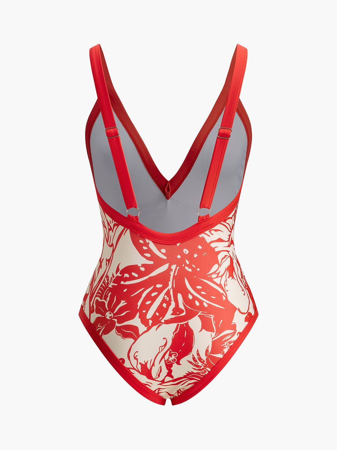 Tropical Print V-Neck One-Piece Swimsuit  Liora Lane Boutique One-Pieces