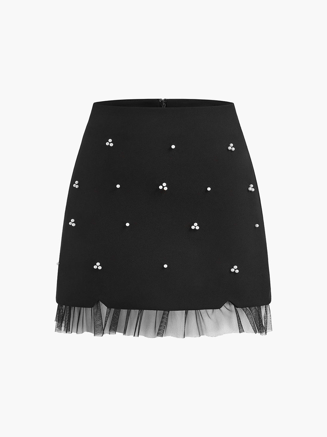 Beaded Tulle Trim A Line Skirt  Liora Lane Boutique Skirts