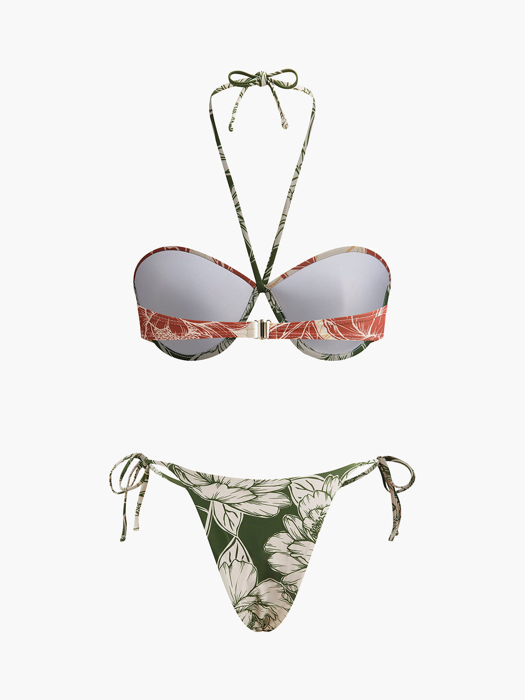 Floral Bikini Set With Tie Side Skirt  Liora Lane Boutique Bikini Sets