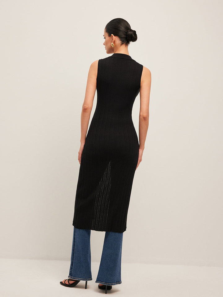 Ribbed Button-Up Knit Dress  Liora Lane Boutique Knit Dresses