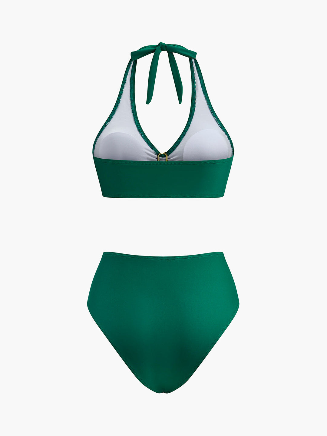 Metal Flower Detail Halter Bikini Set  Liora Lane Boutique Bikini Sets