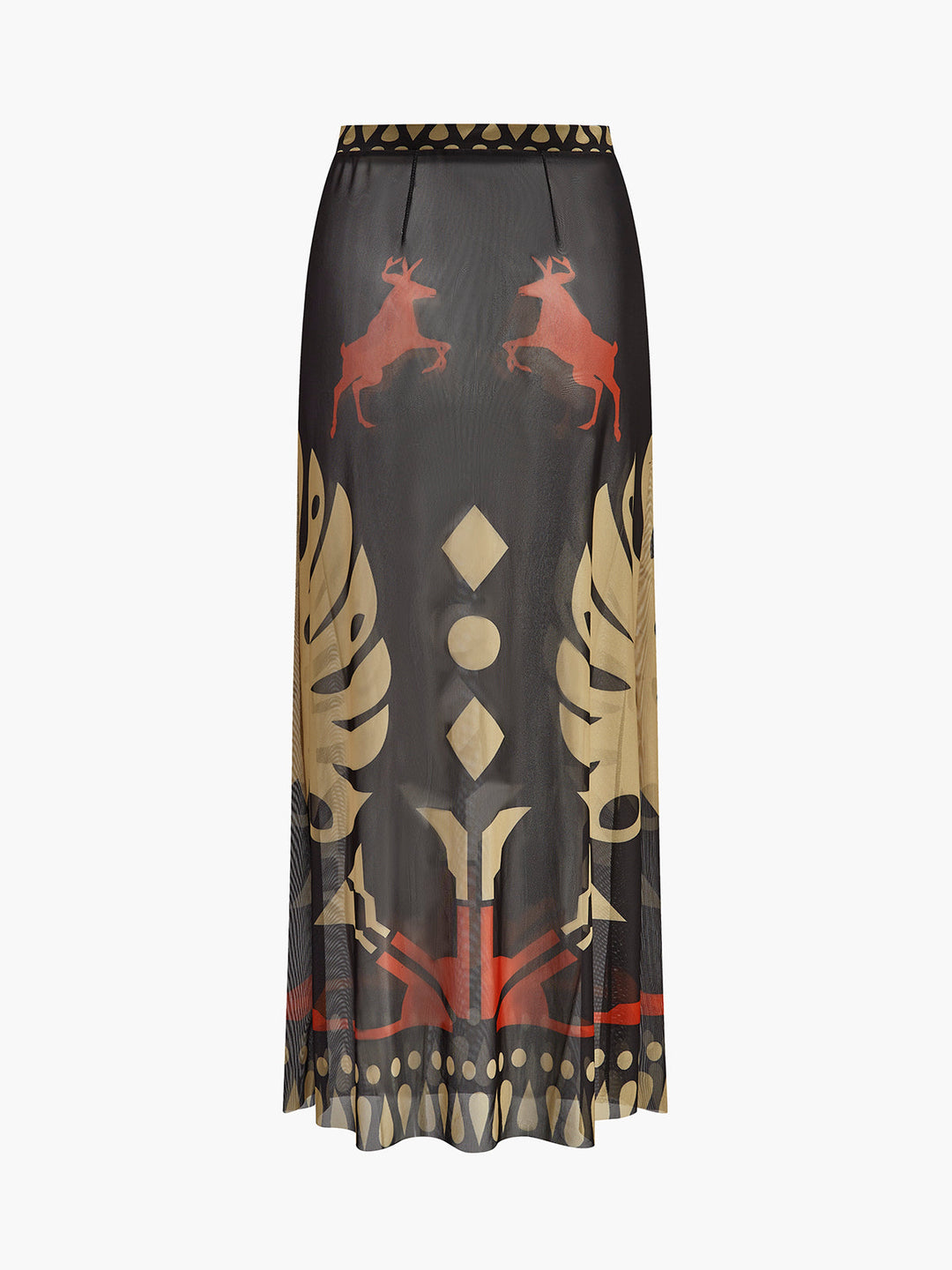 Sheer Printed Sarong Skirt  Liora Lane Boutique Kimonos & Cover Ups