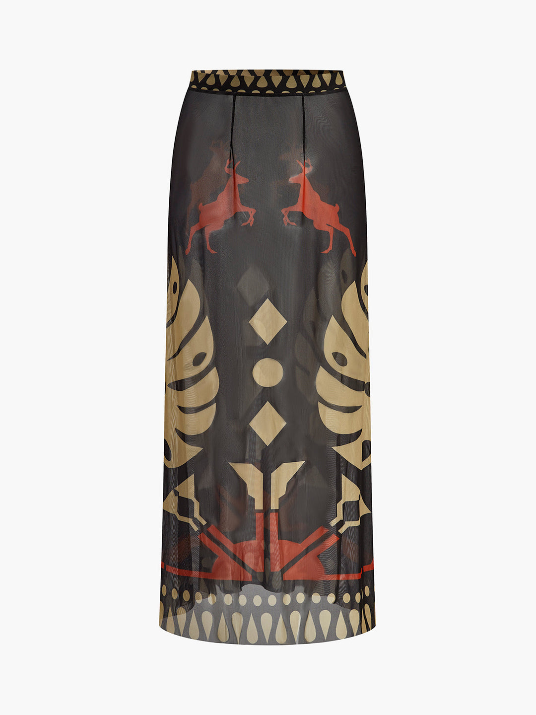 Sheer Printed Sarong Skirt  Liora Lane Boutique Kimonos & Cover Ups