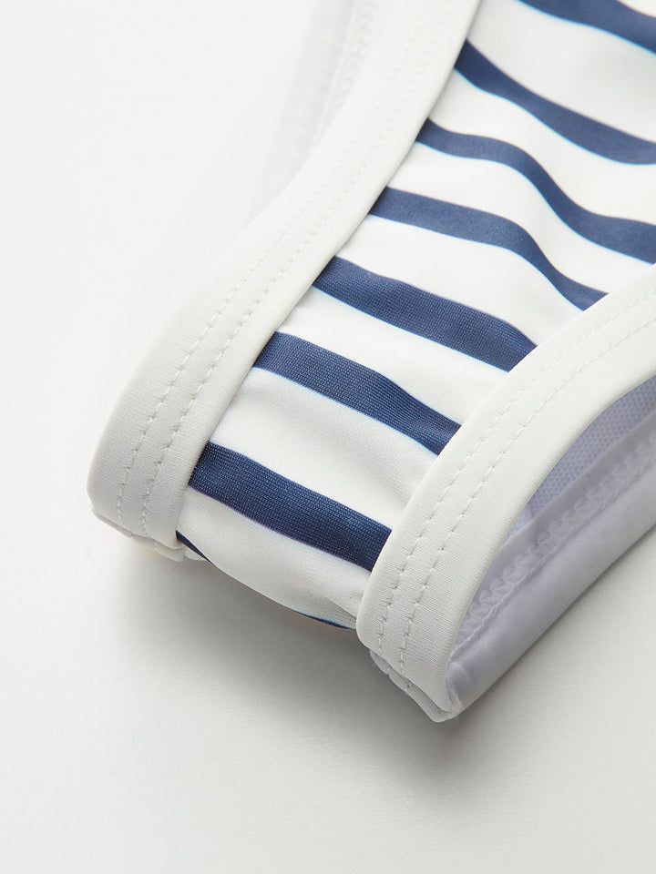 Nautical Stripe High-Cut Bikini  Liora Lane Boutique Bikini Sets