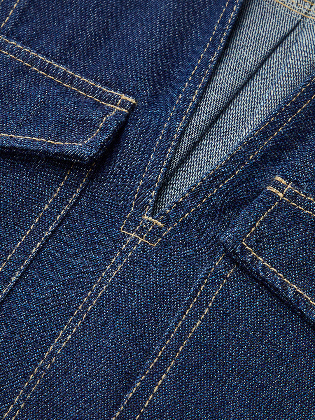 Denim Pocket Detail Shorts Set  Liora Lane Boutique Short Sets