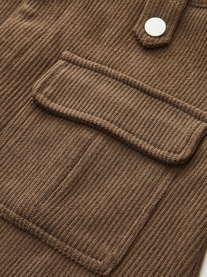 Corduroy Pockets Belted Skort  Liora Lane Boutique Shorts