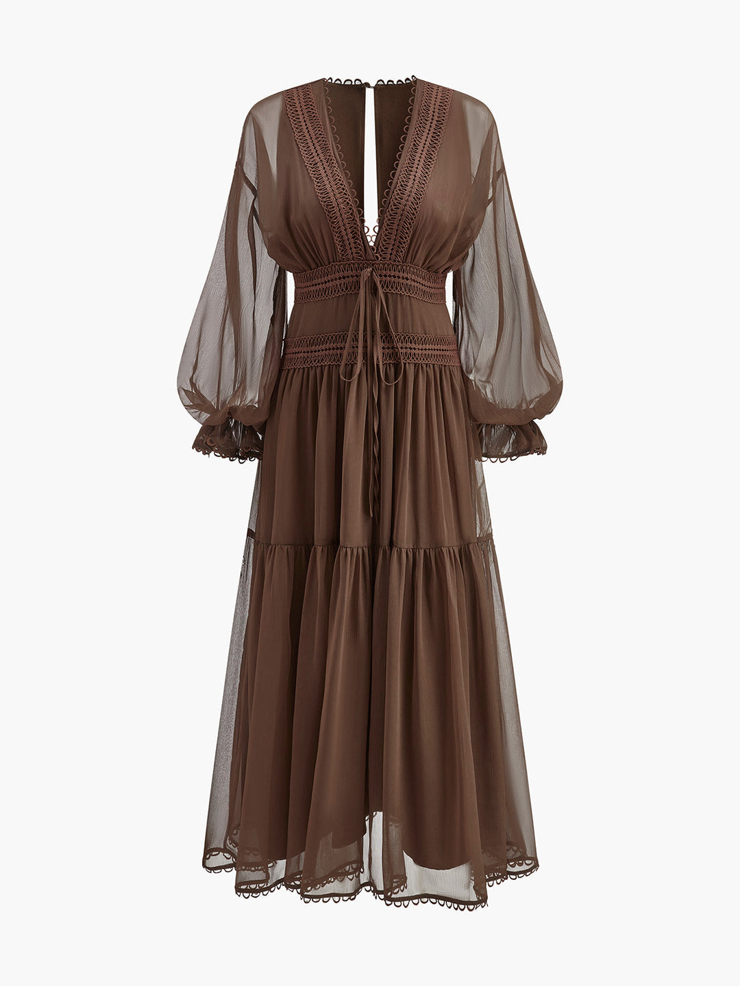 Boho Semi-Sheer Chiffon Dress  Liora Lane Boutique Dresses