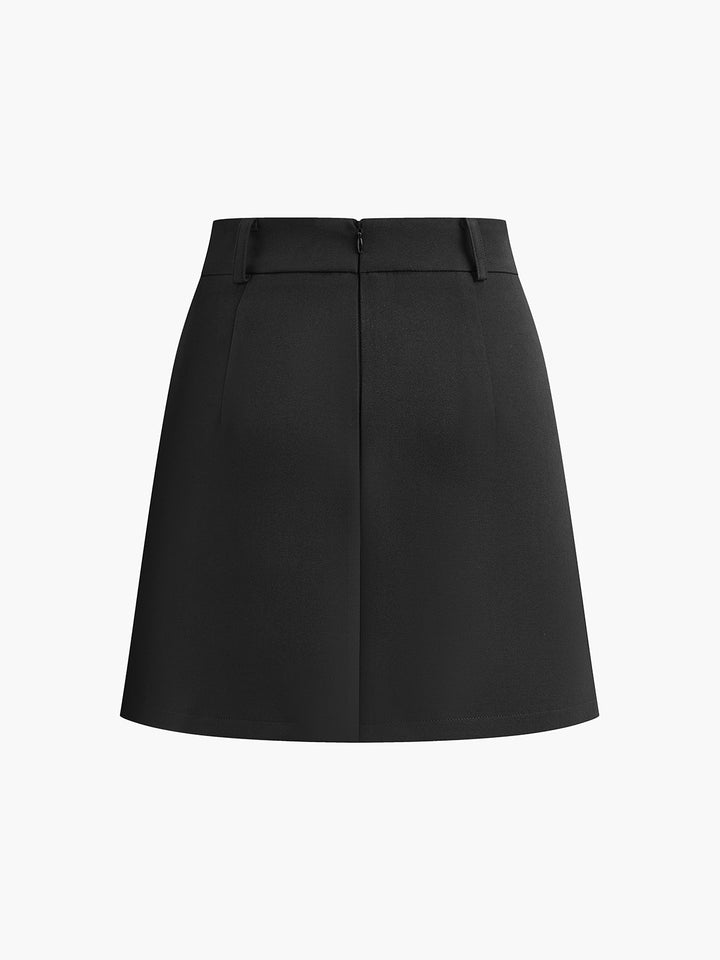 Back Zipper A Line Skirt Without Belt  Liora Lane Boutique Skirts