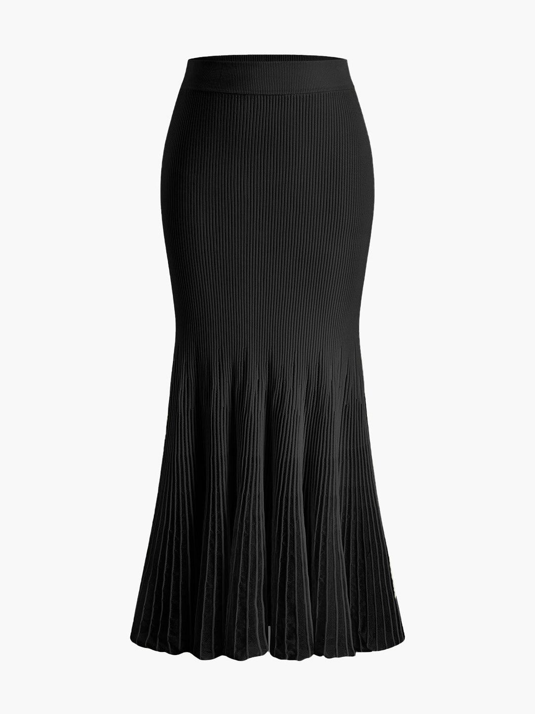 Mesh Panel Pleated Skirt  Liora Lane Boutique Sweater Skirts Black / XL 58.00