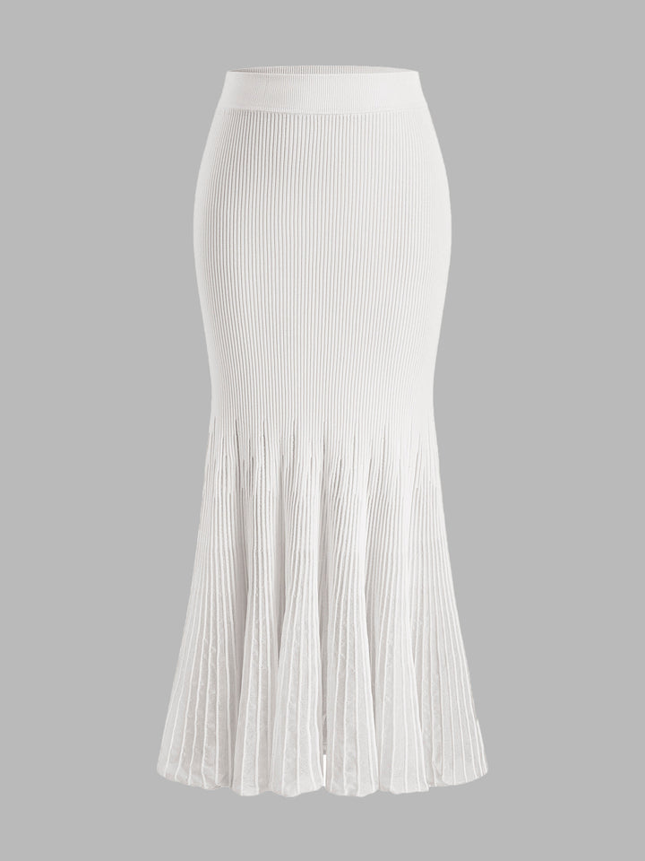 Mesh Panel Pleated Skirt  Liora Lane Boutique Sweater Skirts