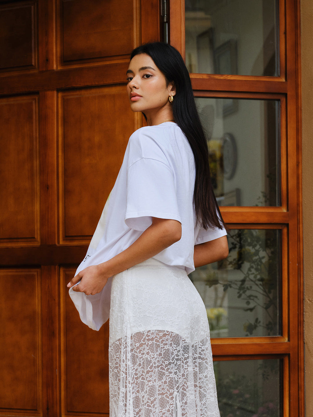 Cotton Print Oversized T-Shirt  Liora Lane Boutique T-Shirts