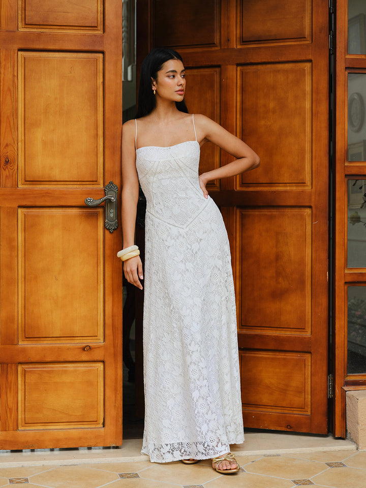 Lace Spaghetti Strap Dress  Liora Lane Boutique Dresses