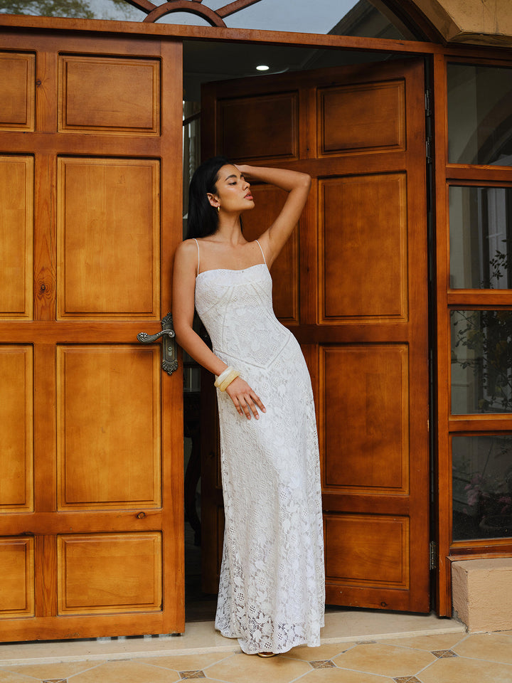 Lace Spaghetti Strap Dress  Liora Lane Boutique Dresses